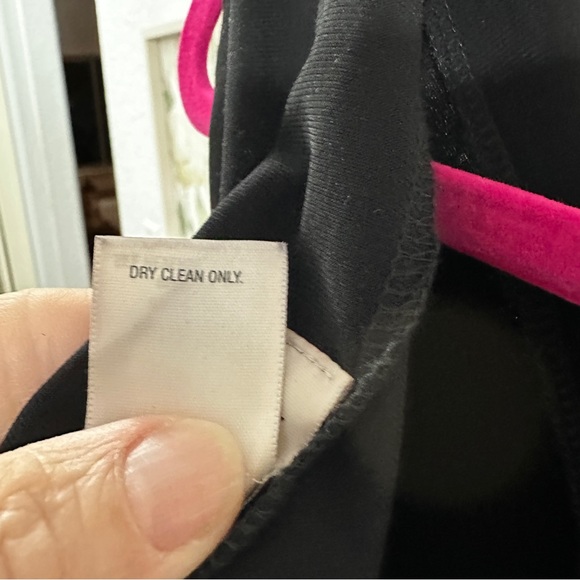 White House Black Market elegant slimming black midi dress size large. - Picture 5 of 11